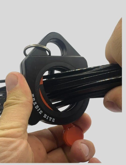 Insert a bundle of cable ties
