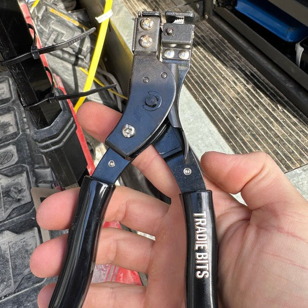 Insert the cable tie tail